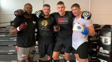 Jahfarr Wilniss, Tomáš Hron, Tomáš Možný a Rico Verhoeven na tréninku v Holandsku