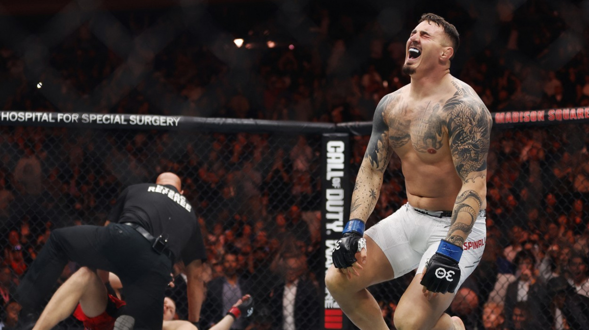 Na životní zápas nemohl trénovat kvůli zranění a bál se nastoupit, přesto Aspinall získal titul těžké váhy UFC