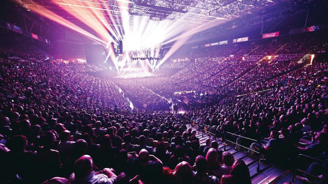 Pohled na Boxerské Arény a Kasina v Las Vegas